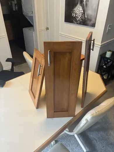 Cabinet stripping & restaining — after