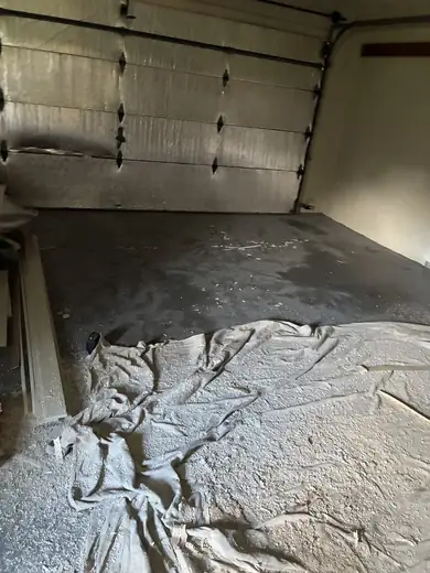 Garage ceiling & painting — during