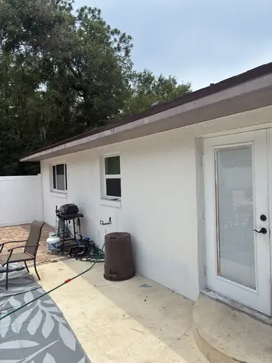 Gutter & exterior trim painting — before