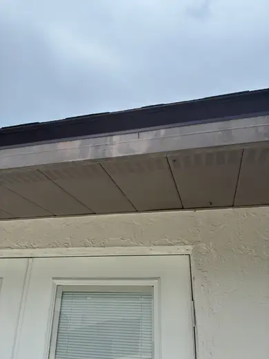 Gutter & exterior trim painting — before