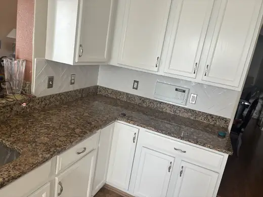 Cabinets, herringbone & more — after