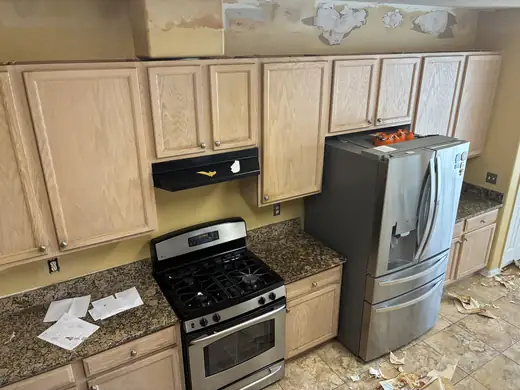 Cabinets, herringbone & more — before