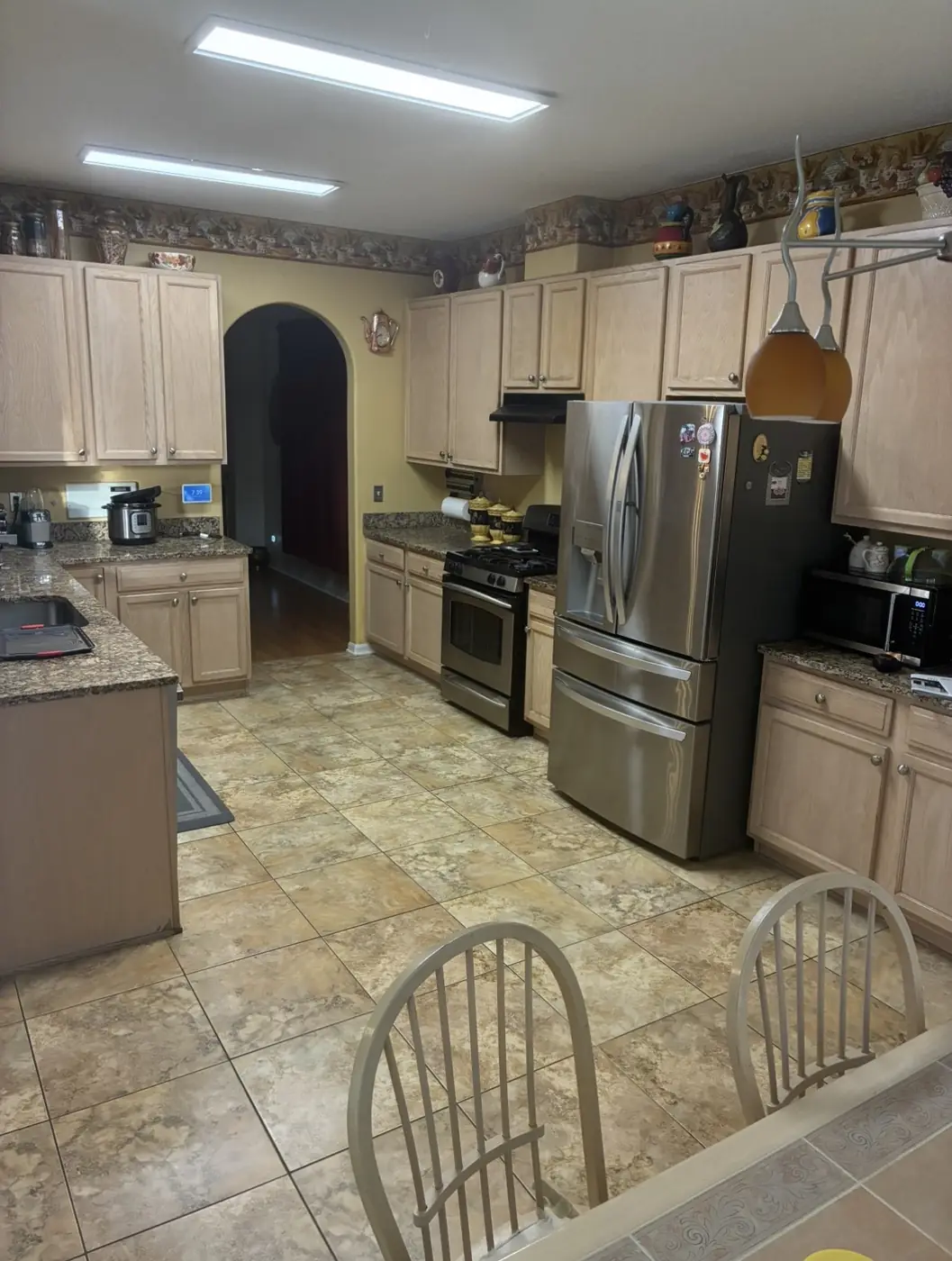 Cabinets, herringbone & more — before