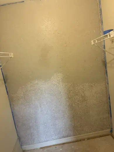 Wood wall skim coating — during